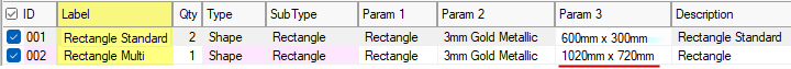 Param 3 are the dimensions including flaps&nbsp; -&nbsp; Click to view Local Properties