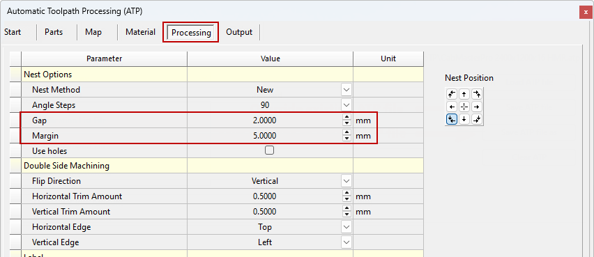 Click to view CNC Config and Nesting Settings